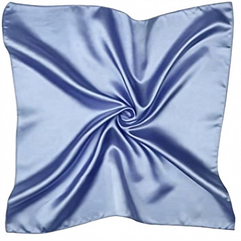 NEW DIACLY women's silky satin square scarf in baby blue